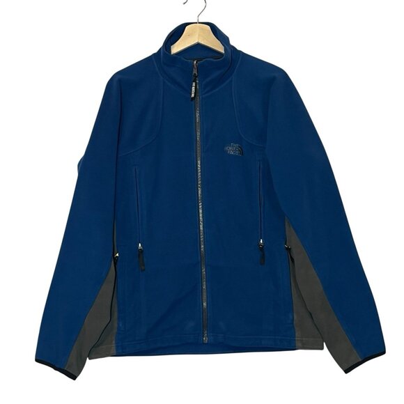 The North Face Jacket Men’s Fleece Medium Size Blue Full Zip Sweater Outdoor - Picture 1 of 11